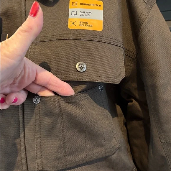 Ariat Rebar DuraCanvas Sherpa Lined,water repel,insulated,abrasion resist coat - Picture 6 of 12